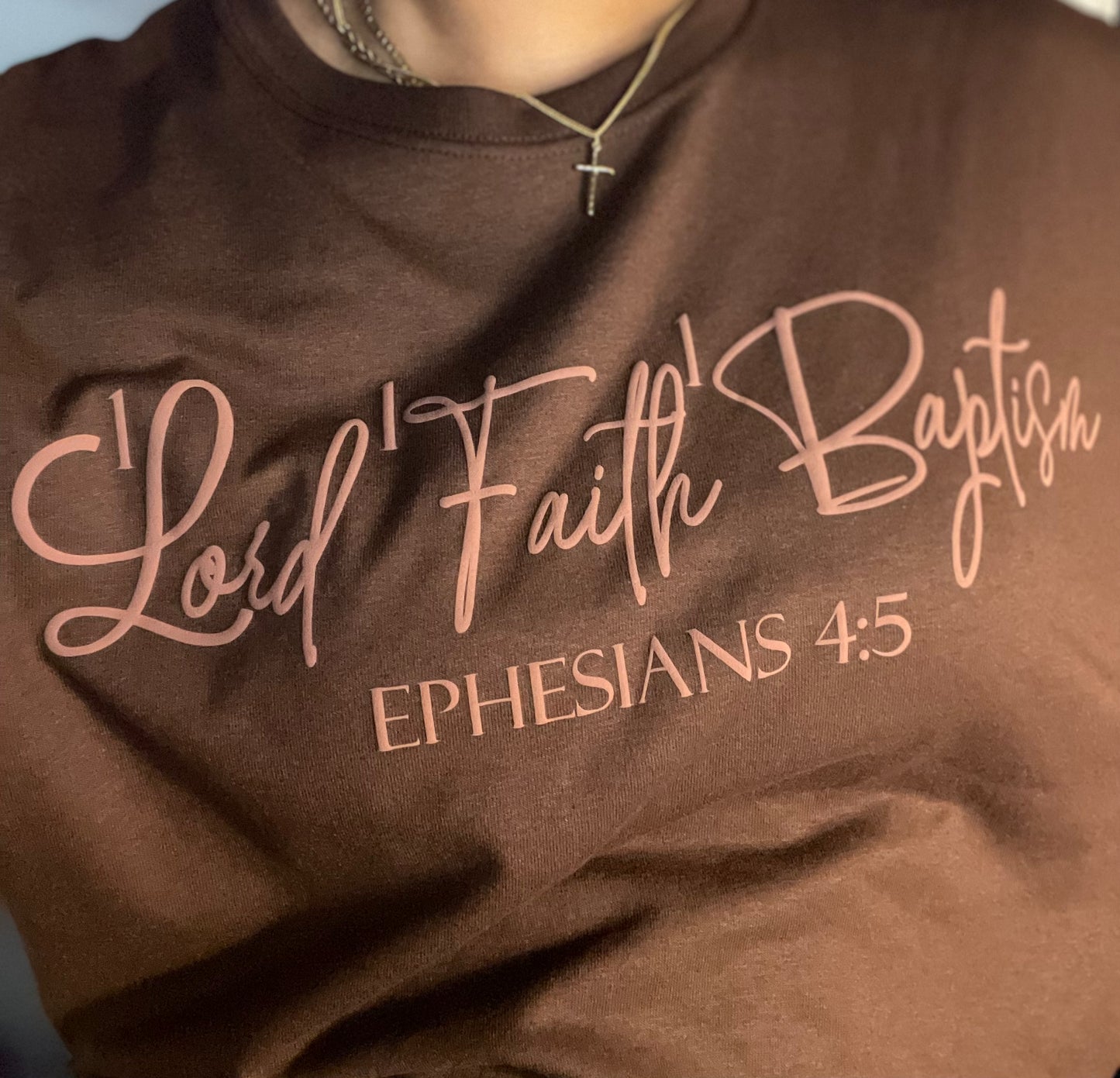 Covered Christian - "1 Lord 1 Faith 1 Baptism" Short Sleeve T-Shirt